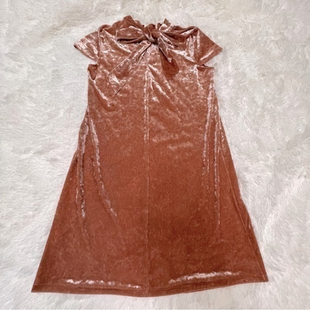 Madewell ❤️ Pink Velvet Cap Sleeve Bow Tie Back Short Mini Dress, Prom, XS